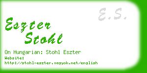 eszter stohl business card